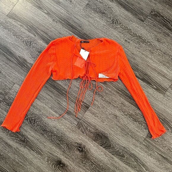 Zara Cropped Bolero Cardigan New - Picture 1 of 6